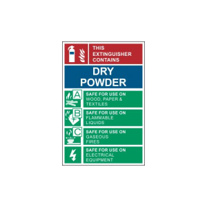 dry powder sign
