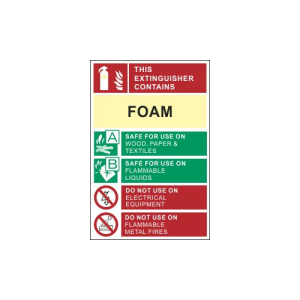 foam extinguisher sign